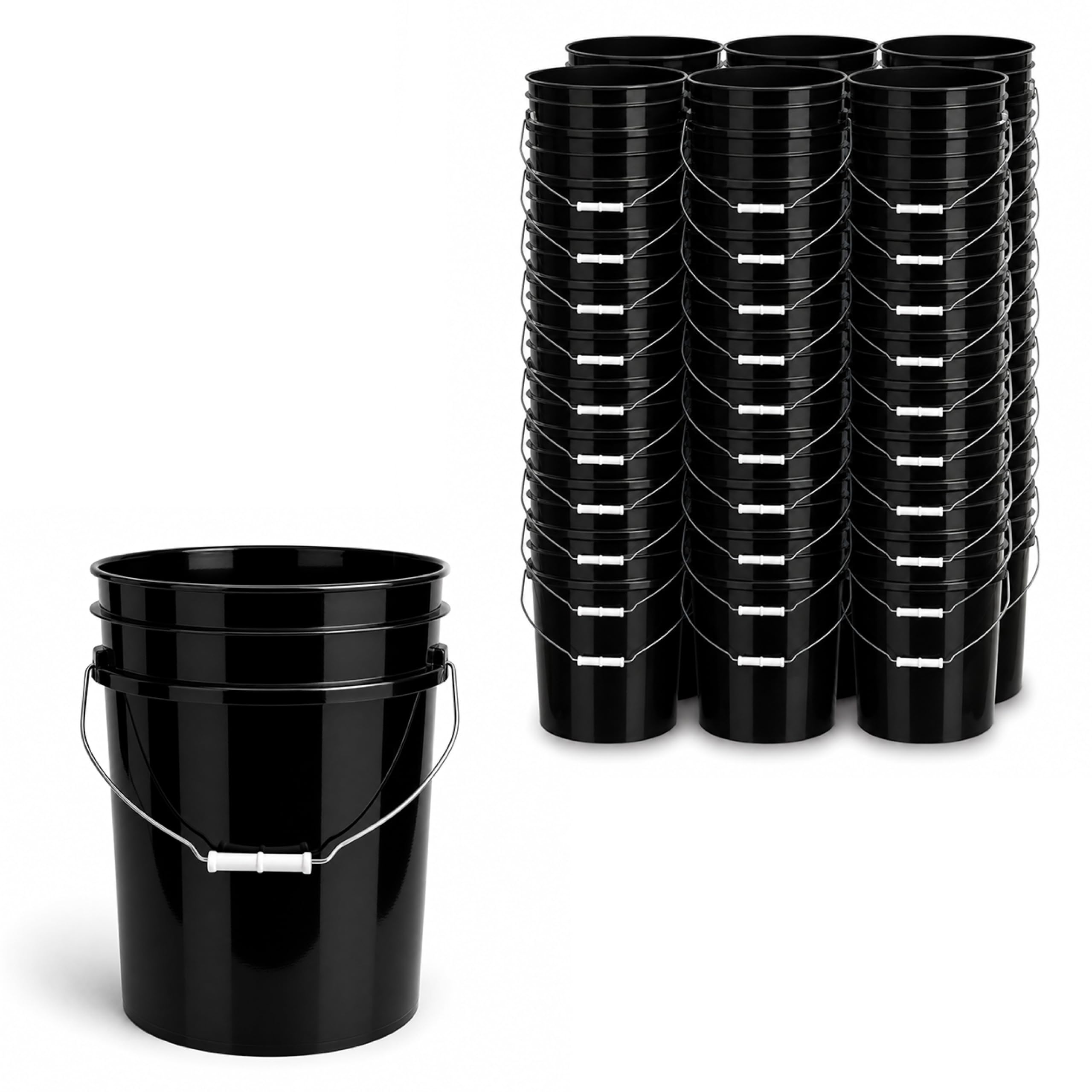 ePackageSupply 5 Gallon Bucket - Food Grade Bucket Lid Not Included, Black