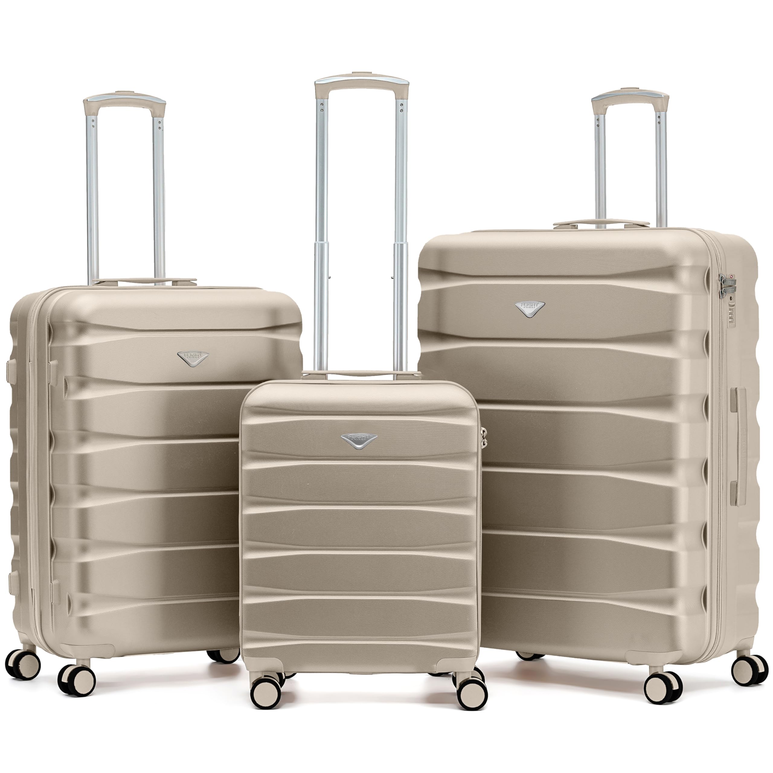 Flight Knight Underseat Cabin Suitcase 45x36x20cm | Free Hand Luggage for EasyJet & Wizz Air | Lightweight ABS Hard Shell with 8 Silent-Glide Spinner Wheels | Max Space Travel Bag — view 40