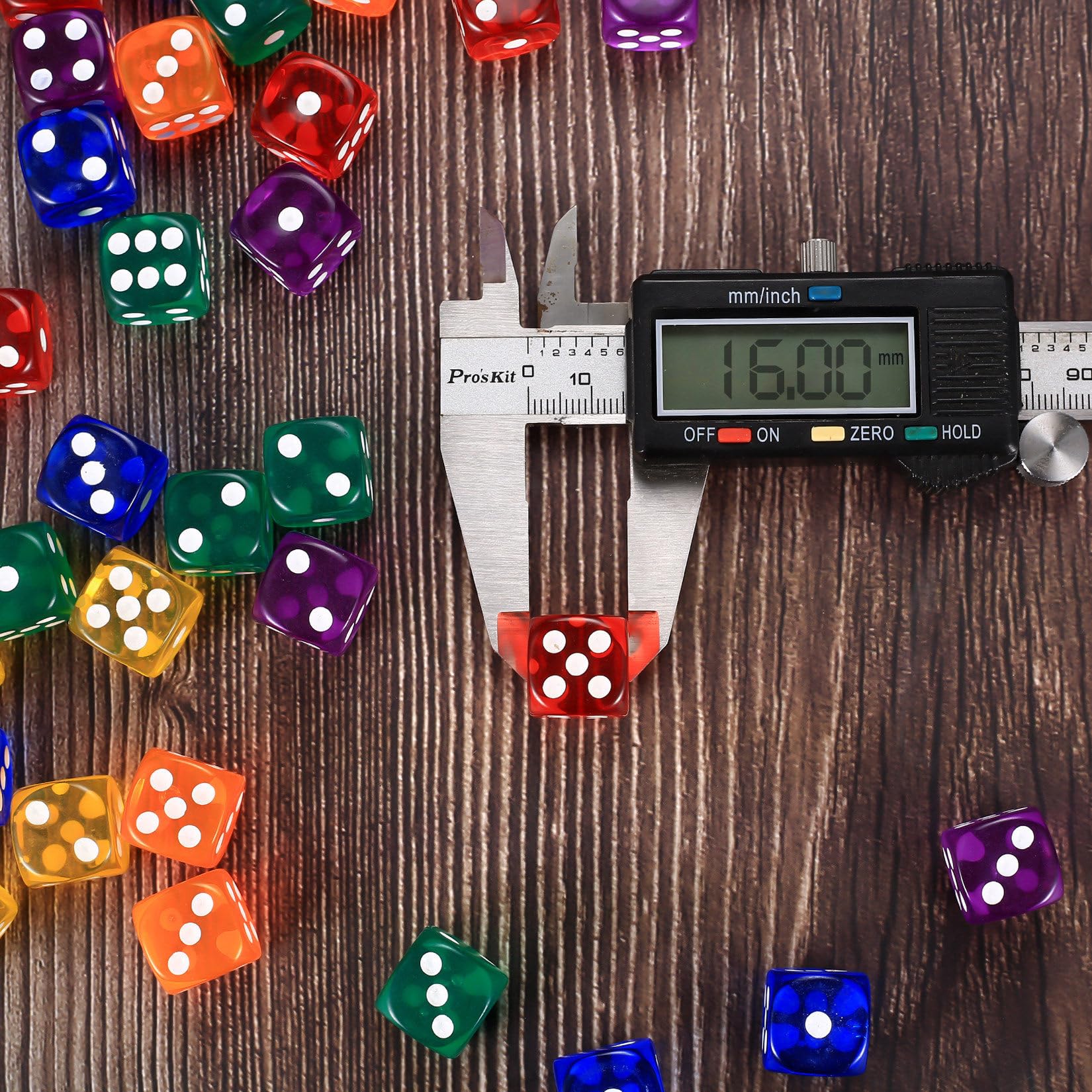 Zestaw kości do gry, wielokolorowy, 6-stronny zestaw kości do gry, 16 mm zaokrąglone krawędzie, zestaw do gry Tenzi, Farkle, Yahtzee, Bunco, gra w kości, gra matematyczna, prezent na imprezę
