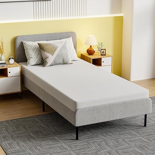 Miniatura 188 de PayLessHere - Colchón de espuma viscoelástica con gel, 6 pulgadas, tamaño queen, con certificación CertiPUR-US, sin fibra de vidrio, cama en una