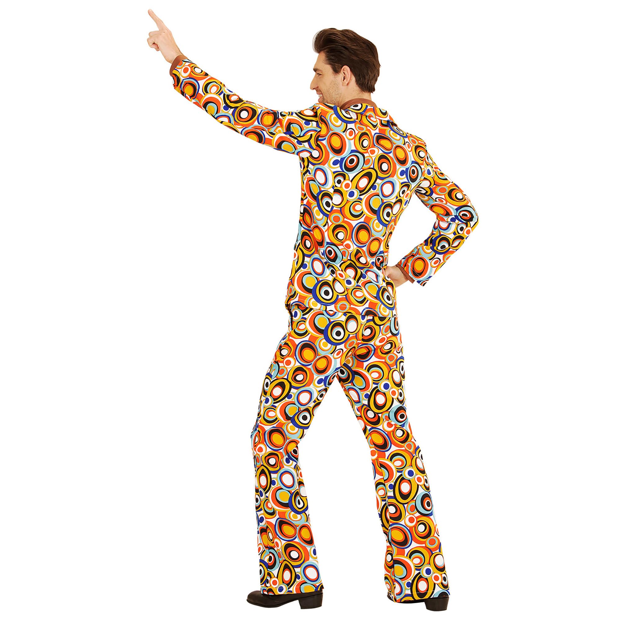 W WIDMANN MILANO Party Fashion - Kostium 70s garnitur, kurtka i spodnie, hippie, reggae, flower power, disco fever, kostiumy fantazyjne