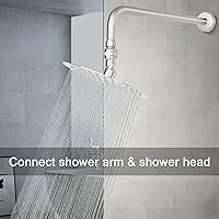 Vista 7 de NearMoon Shower Head Swivel Ball Adapter - Solid Brass Shower Connector Ball Joint Adjustable Universal Shower Arm Extension Component