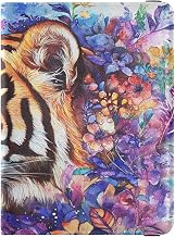 GuoChe Lion Watercolor Flowers Leather Auto Registration Insurance & ID Card Holder Truck Accessories for Essential Document, Driver License, Cards Men Women Pu Leather