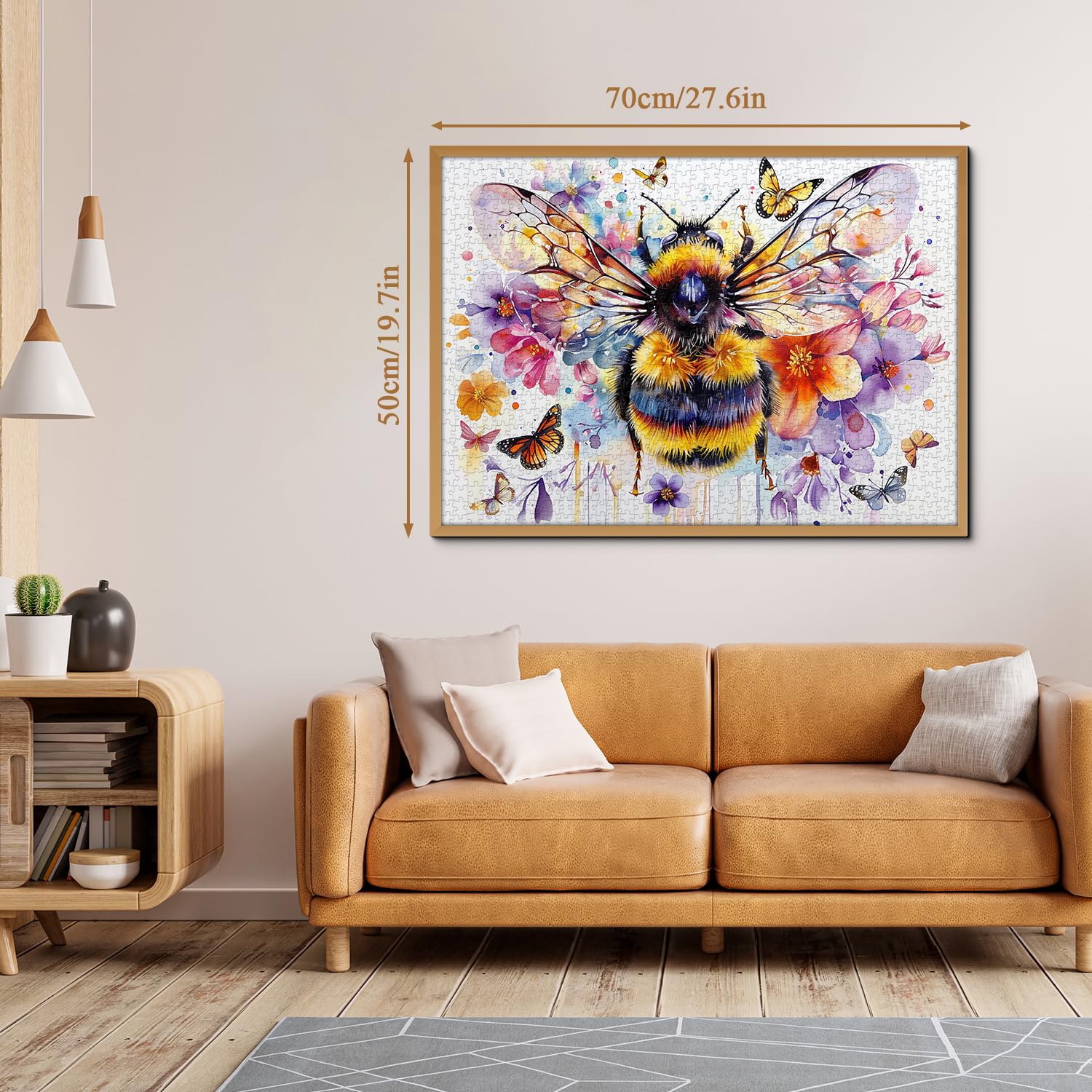 Puzzle De 1000 Piezas Mariposas Y Abejas De Primavera - Para Adultos, Tamaño 70x50 Cm, Educativo Y Decorativo