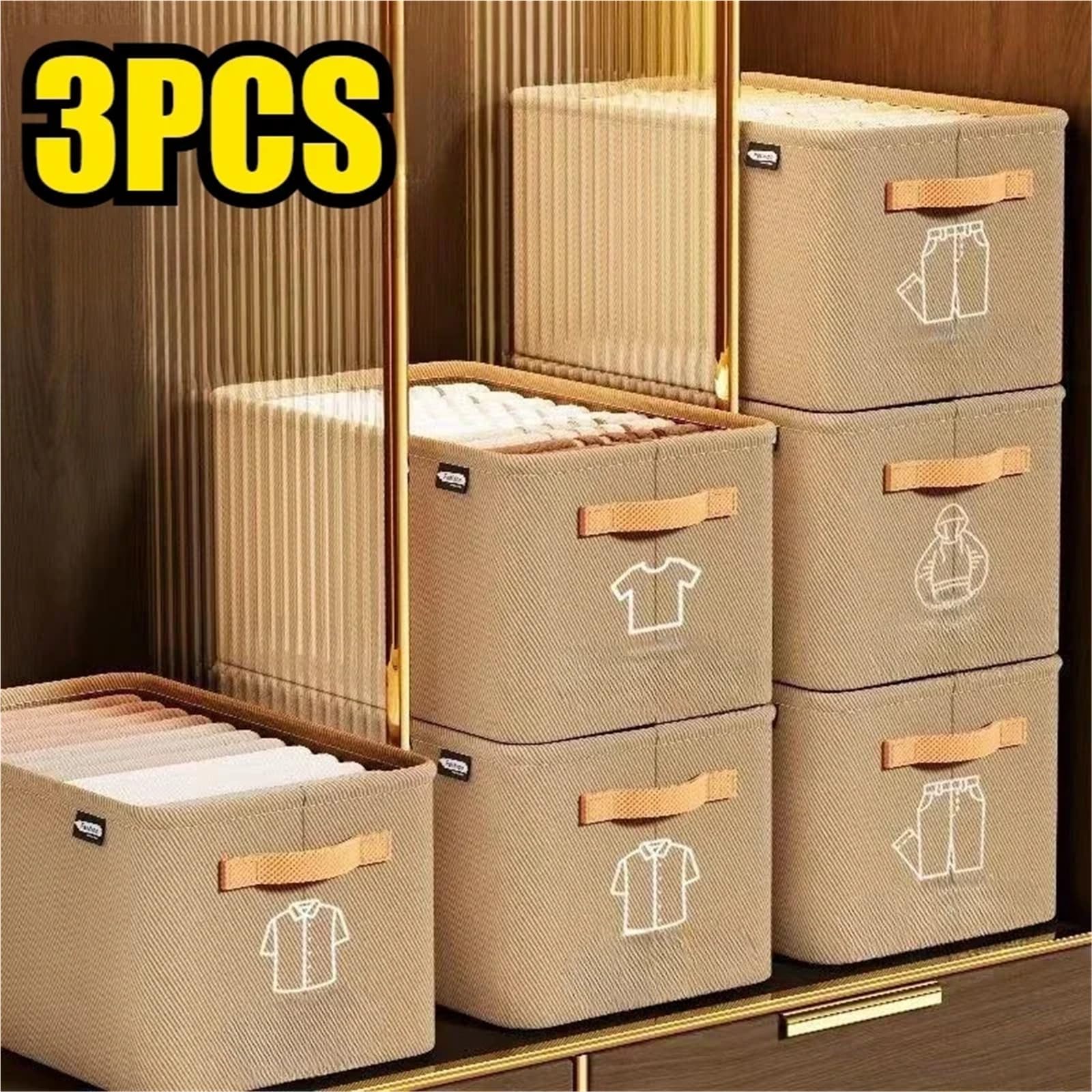 Caja organizadora de guardarropa for almacenamiento en el armario, cajones ropa interior, dormitorio, calcetines, pantalones y sujetador(L 2PCS Mix)