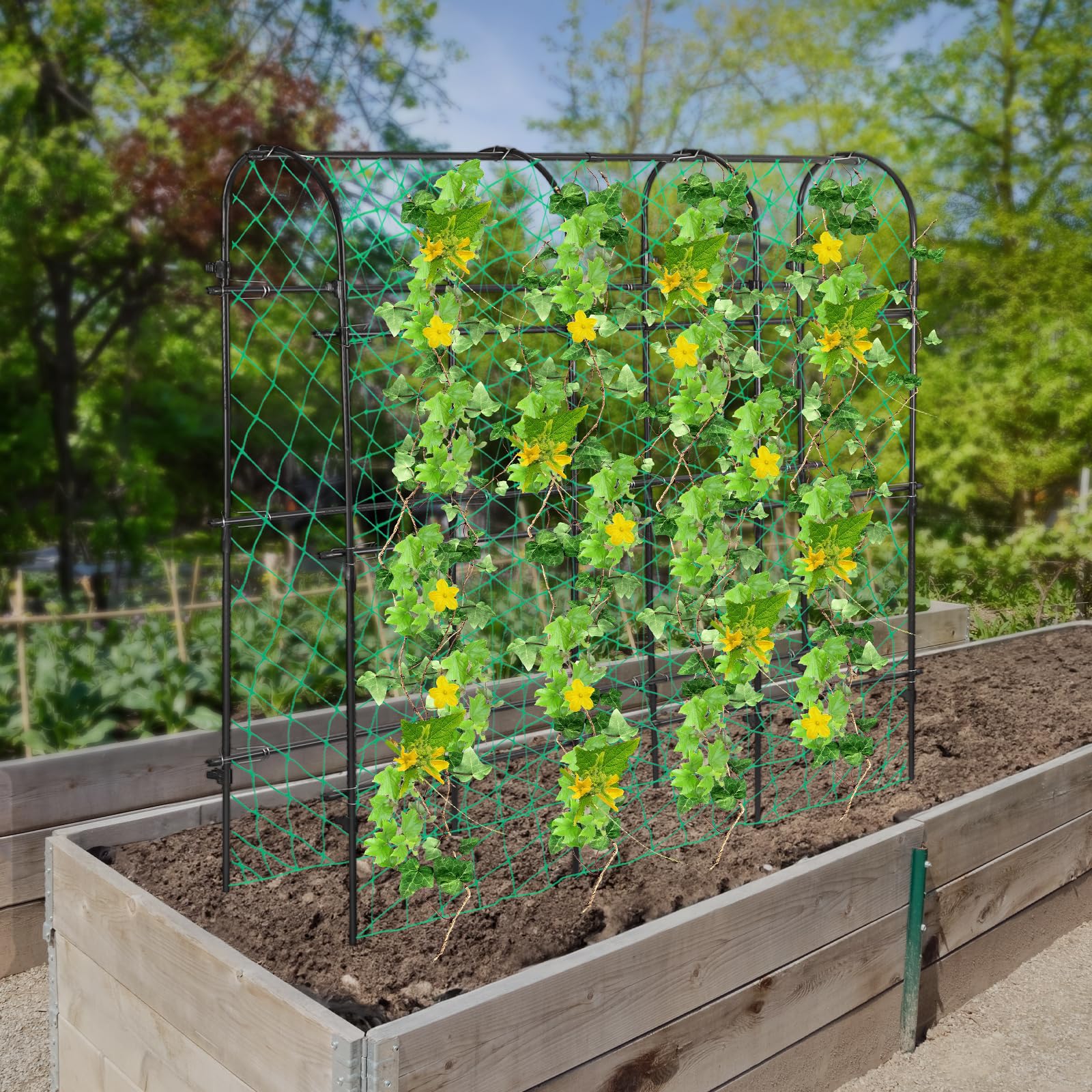 Traliccio Da Giardino In Metallo Per Piante Rampicanti - Confezione Da 2, Altezza 149,9 Cm, Nero