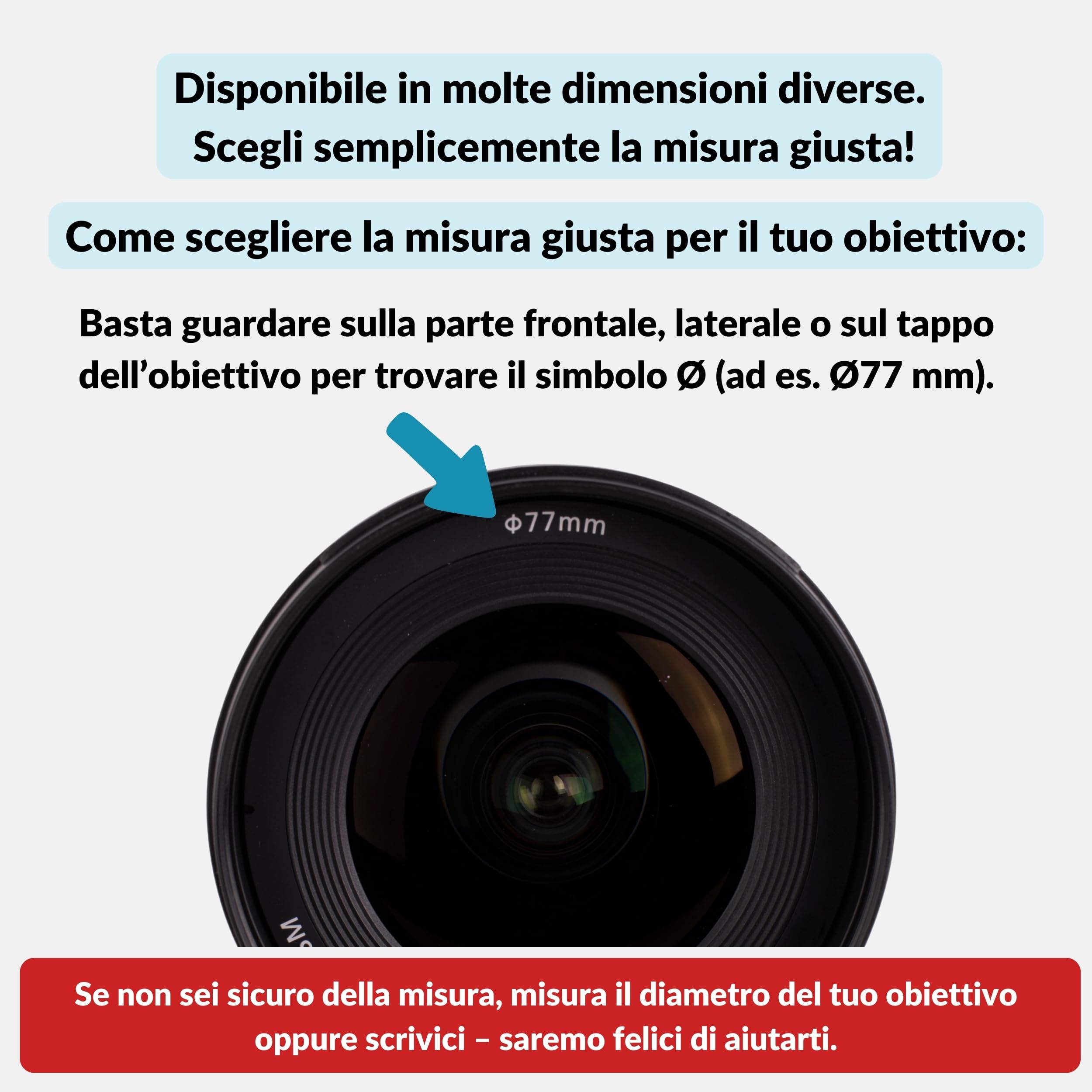 Lens-Aid Copriobiettivo Snap-On 58mm – Protezione Universale per Obiettivi DSLR & Mirrorless, Compatibile con Canon, Nikon, Sony, Fujifilm, Sigma – Disponibile in Diametri 37–105 mm