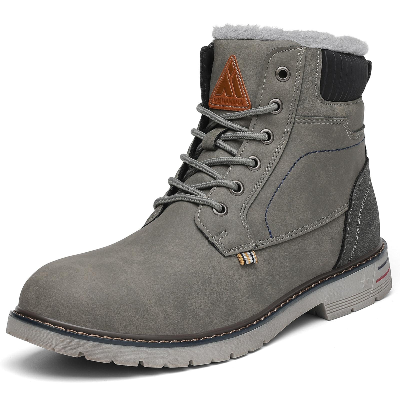 Mishansha Scarpe Uomo Stivaletti da Trekking Eleganti Scarpe da Ginnastica Stivali da Escursionismo Invernali Impermeabile Outdoor