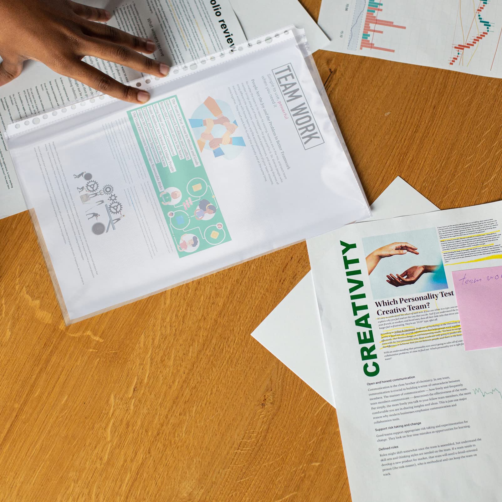 Buste Interne per Raccoglitore A4 30 Fori in Plastico 100 Pezzi | Inserimento Facile, Raccolta Documenti, per Lavoro e Scuola, Accessorio per Archiviazione e Ordine