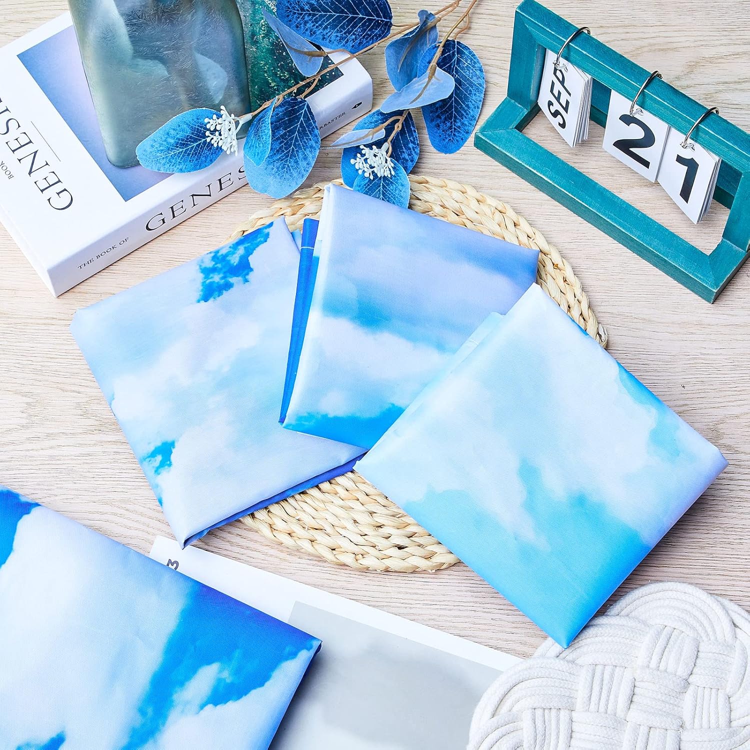 ROCEEI 8 Pack Fluorescent Light Covers, 4 x 2 Feet Magnetic Cloud Covers for Ceiling Classroom Light, Reduce Glare, Easy Install, Filters for School, Home, Office, Hospitals Cubicle Decor