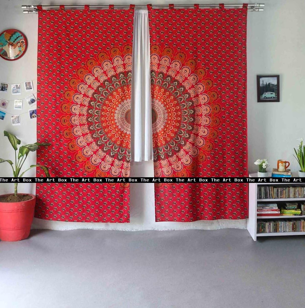 The Art Box Peacock Mandala Bedroom Window Curtains Indian