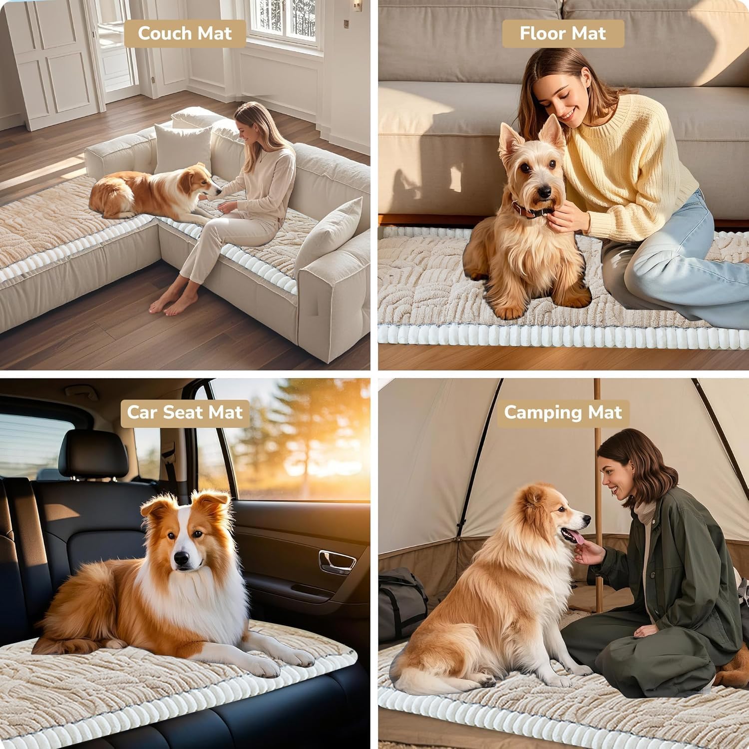 Couch Cover for Dogs, Washable Non-Slip Pet Sofa Protector, Soft Sofa Slipcovers Cushion Protector for Dogs and Cats. (Coffee, 27.6" x 70.9" x 1.5")