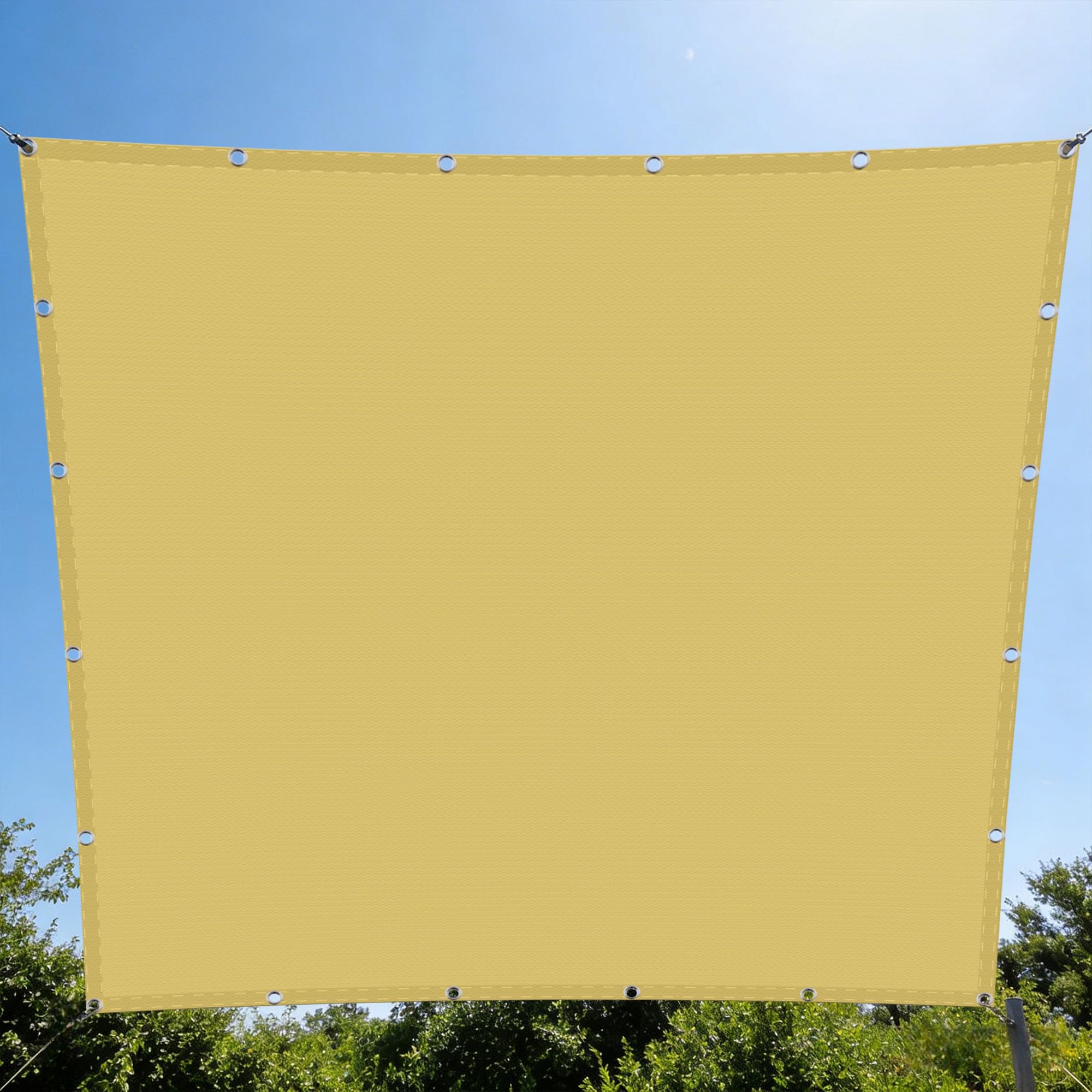Voile d'ombrage étanche 6x9m résistant à l'eau toile extérieur vent