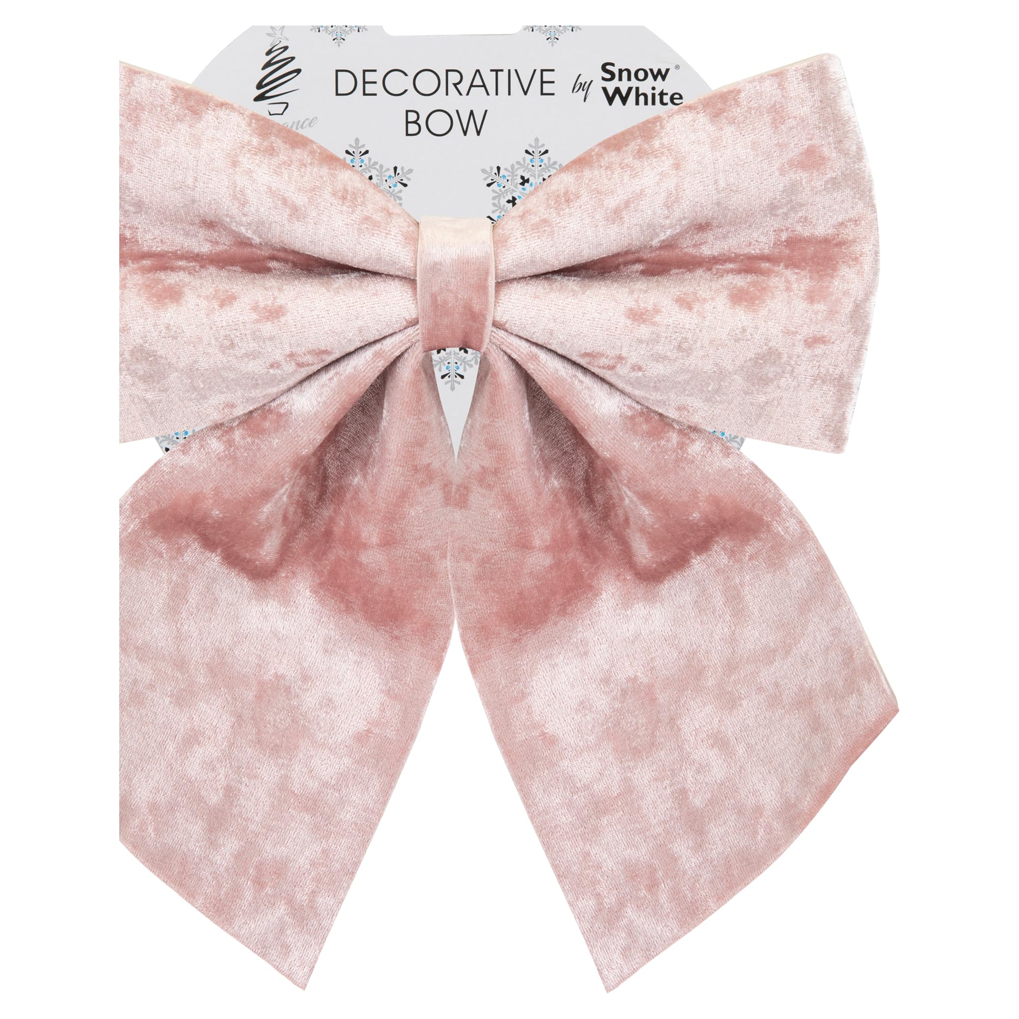 Pms Pink Luxury Velvet Fabric Bow 20Cm X 24Cm – Large Decorative Velvet Bow For Trees, Wreaths, Garlands, Hampers, And Seasonal Displays