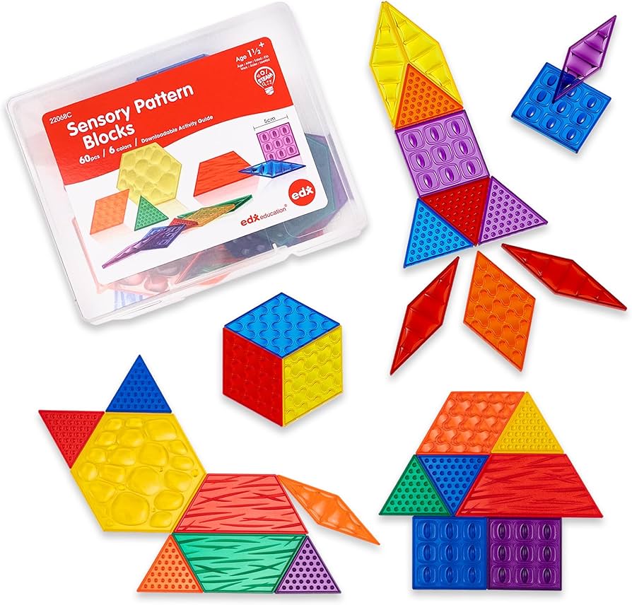 Amazon | Edx Education 透明パターンブロック｜タングラム遊び・脳