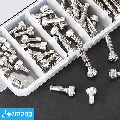 Miniatura 3 de Joamang Tornillos de cabeza hueca M5 x 0.394 in, 0.551 in, 0.709 in, 0.787 in, 0.984 in, acero inoxidable 304, unidad hexagonal Allen métrica,