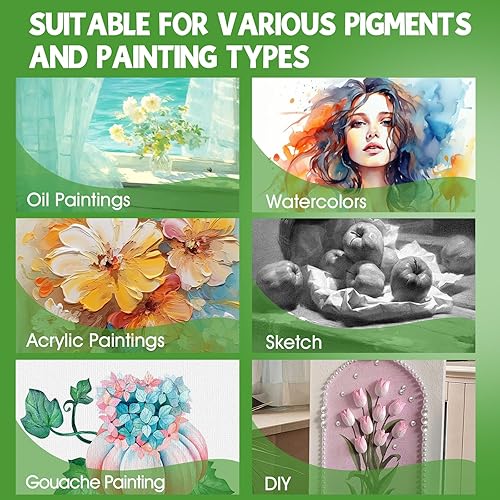 Miniatura 40 de ESRICH Lienzos de pintura de 11 x 14 pulgadas, paquete de 24 lienzos blancos en blanco para pintar, lienzos de pintura de algodón para óleo