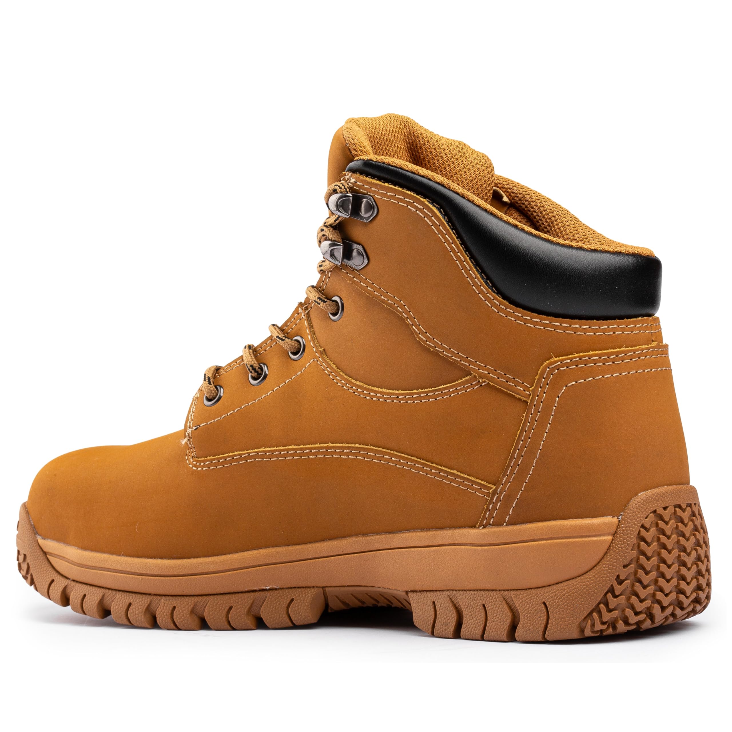 BLACK HAMMER Botas Seguridad para Hombre, Puntera de Acero, Antideslizantes, Piel de Ante, S3 SRC, Adecuado para Lugares de Trabajo y Almacenes, Calzado de Trabajo Ligero y Elegante Ryder (43 EU)