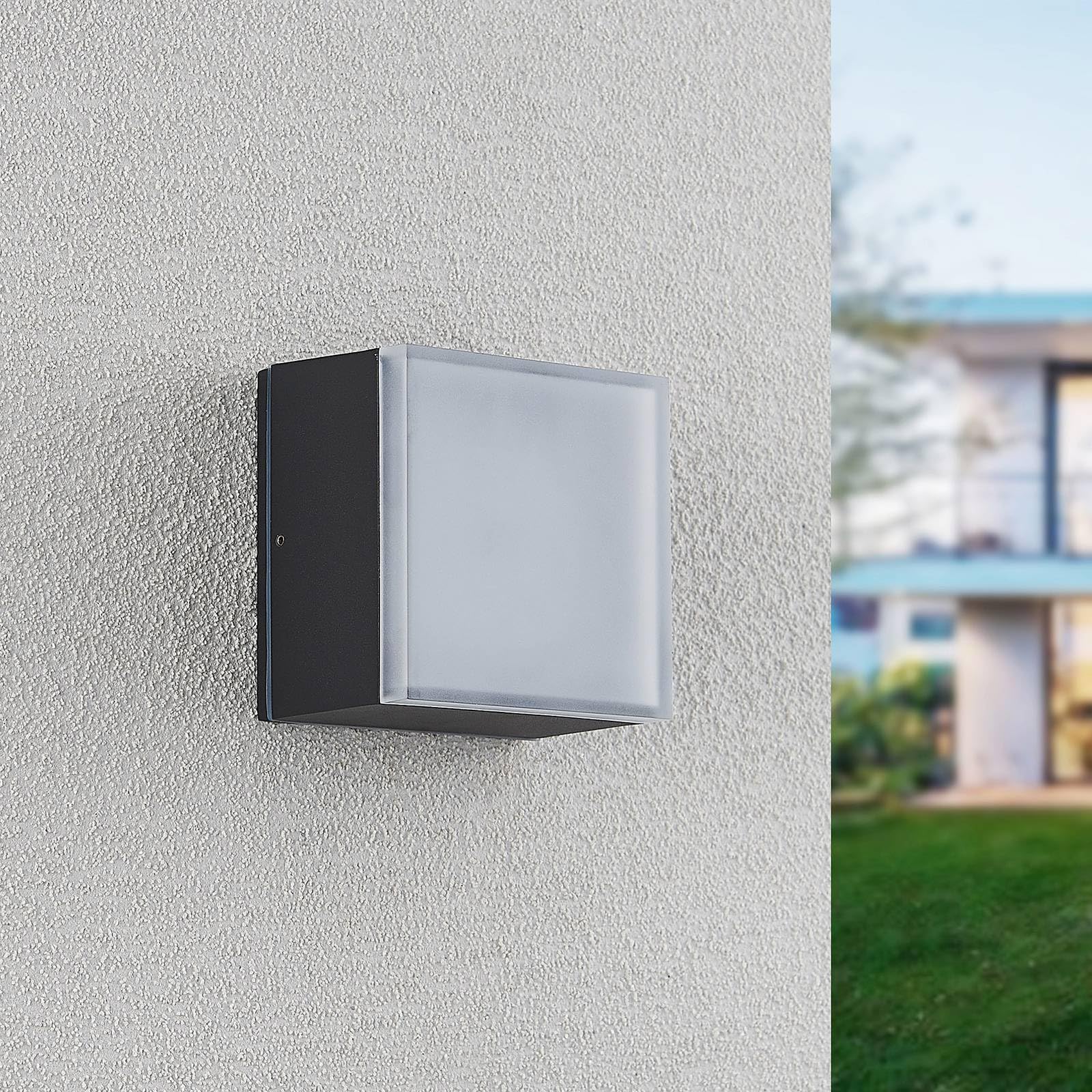 Lindby Plafoniere LED (Moderno) colore Nero, in Alluminio lampadina inclusa lampada da esterni per giardino terrazzo balcone e casa plafoniera