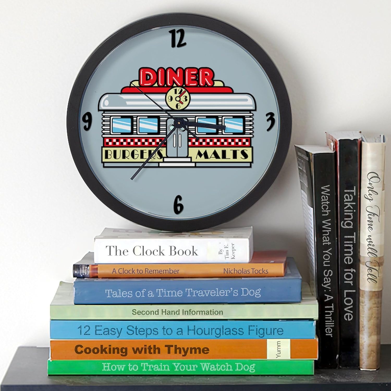 CafePress 1950'S Retro Diner 10" Wall Clock for Livingroom, Kitchen, or Office