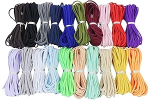 Colored Elastic Bands for Crafts and Sewing - 1/8 inch Diameter