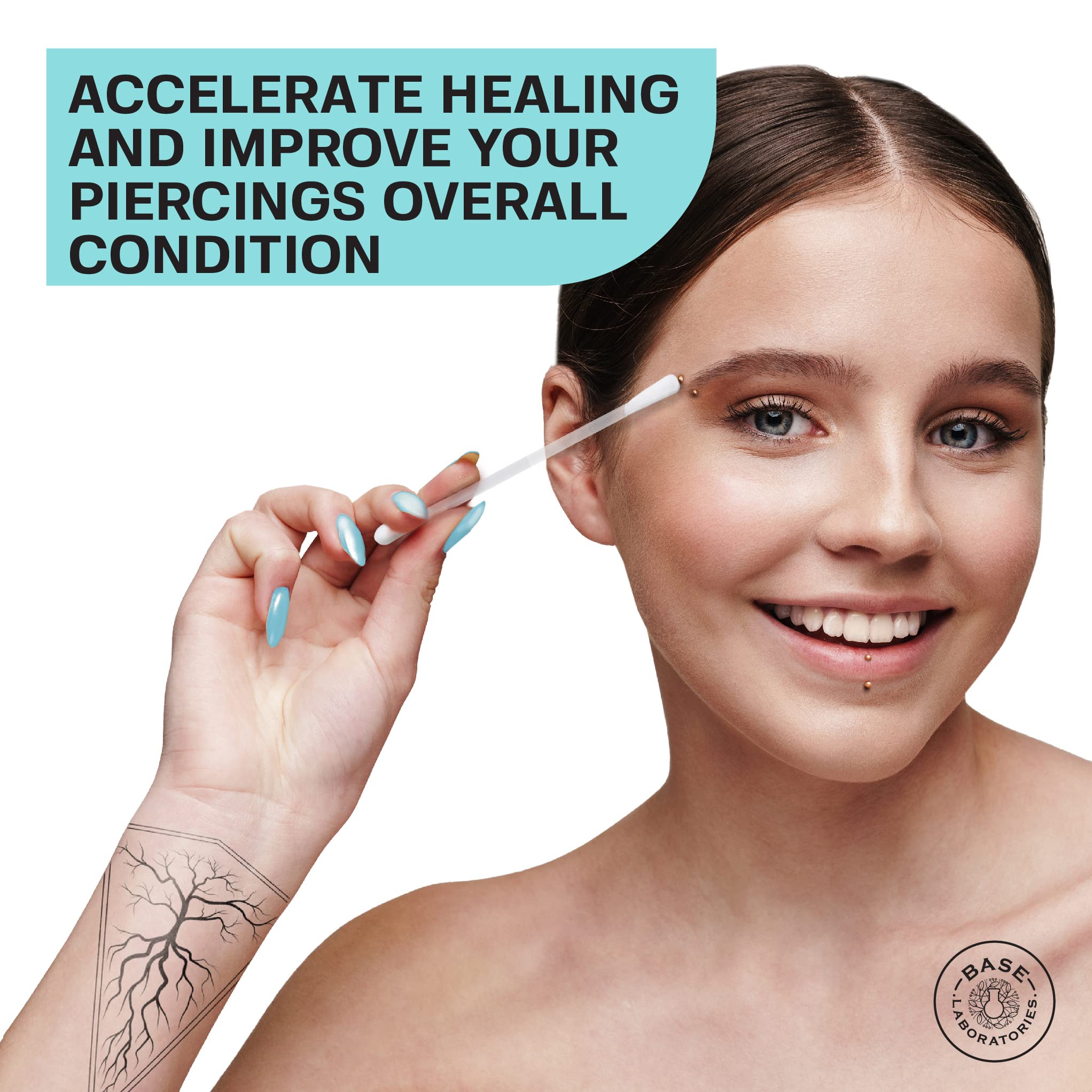 Buy Base Labs Piercing Aftercare Swabs for Piercing Bump Treatment