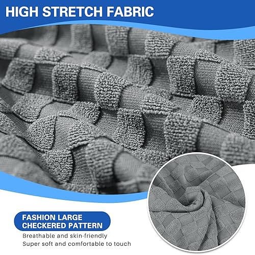 Miniatura 4 de MAXIJIN funda para sofá de 4 piezas, para sofás de 3 plazas, muy elástica, no se desliza, para perros, para mascotas, protector elástico de muebles