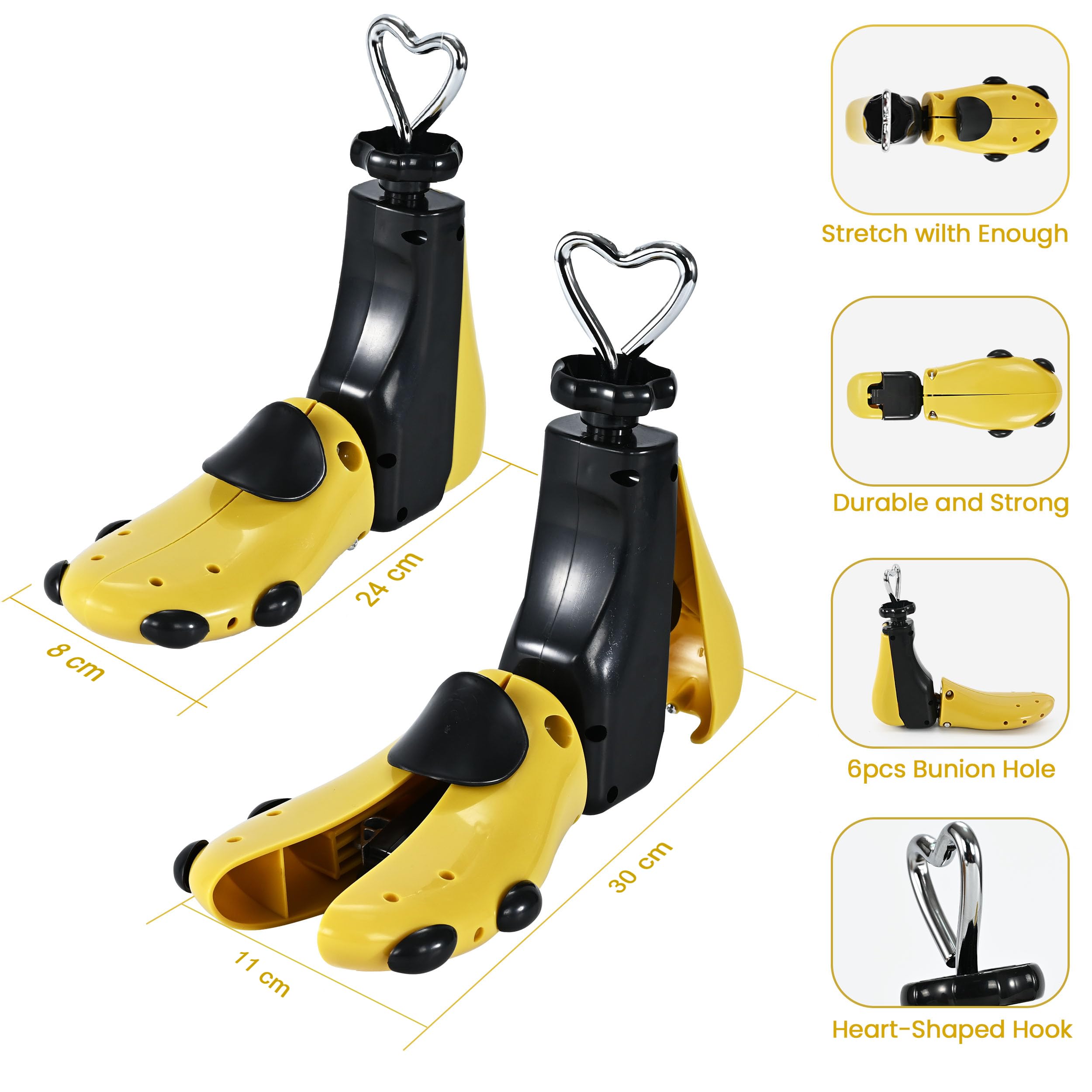 Estirador de zapatos para mujeres y hombres, estirador de botas para mujeres y hombres, expansor de zapatos, ancho de longitud elástica