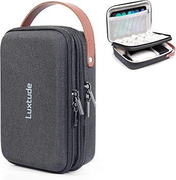 Electronics Organizer Travel Case, Portable Tech Bag for Working/Travelling, Sturdy Hard Shell Zipper Cases for Charger/Mouse/Hard Drive, Case Only