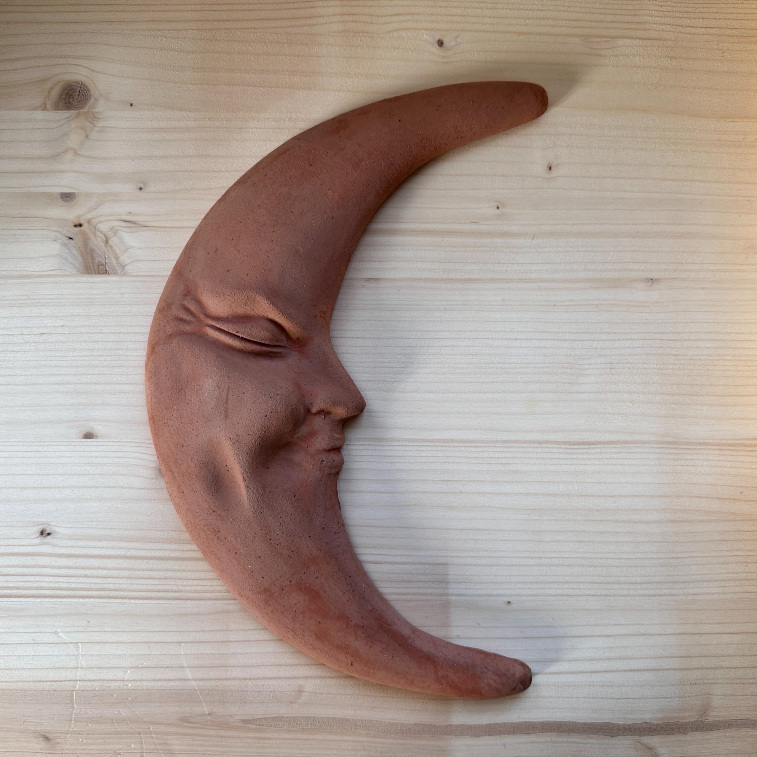 Toocook Luna da muro in terracotta artigianale per arredo e decorazione casa Resistente alle intemperie 30 cm
