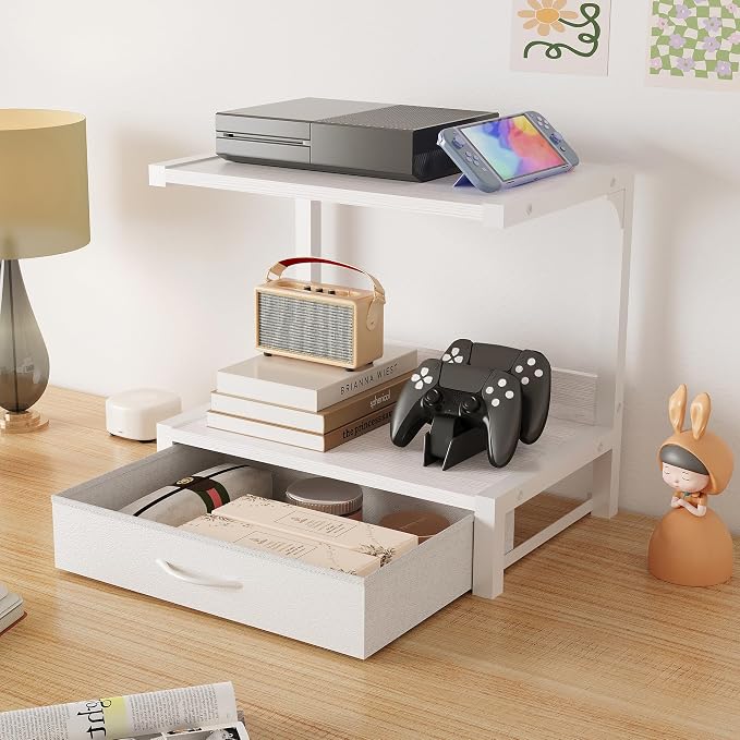 Soporte de escritorio para impresora con cajón de tela miniatura 4