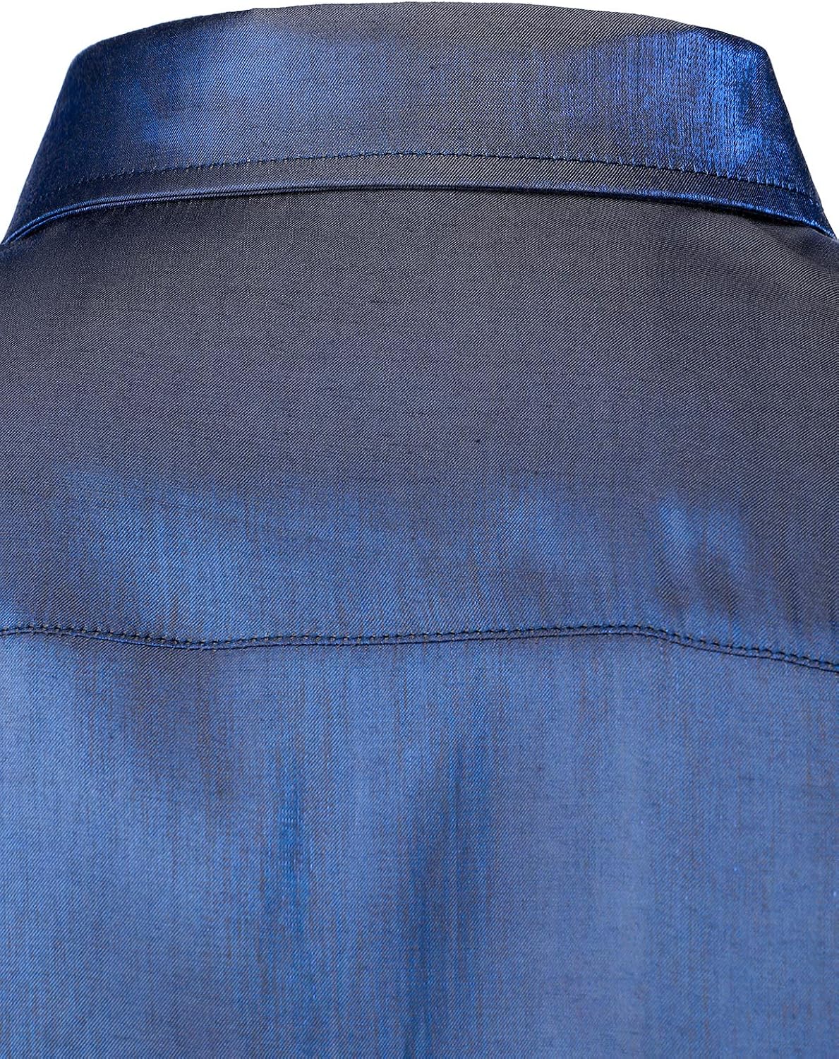 JOGAL Men's Shiny Satin Long Sleeve Button Down Shirts 70s Disco Costume : Clothing, Shoes & Jewelry