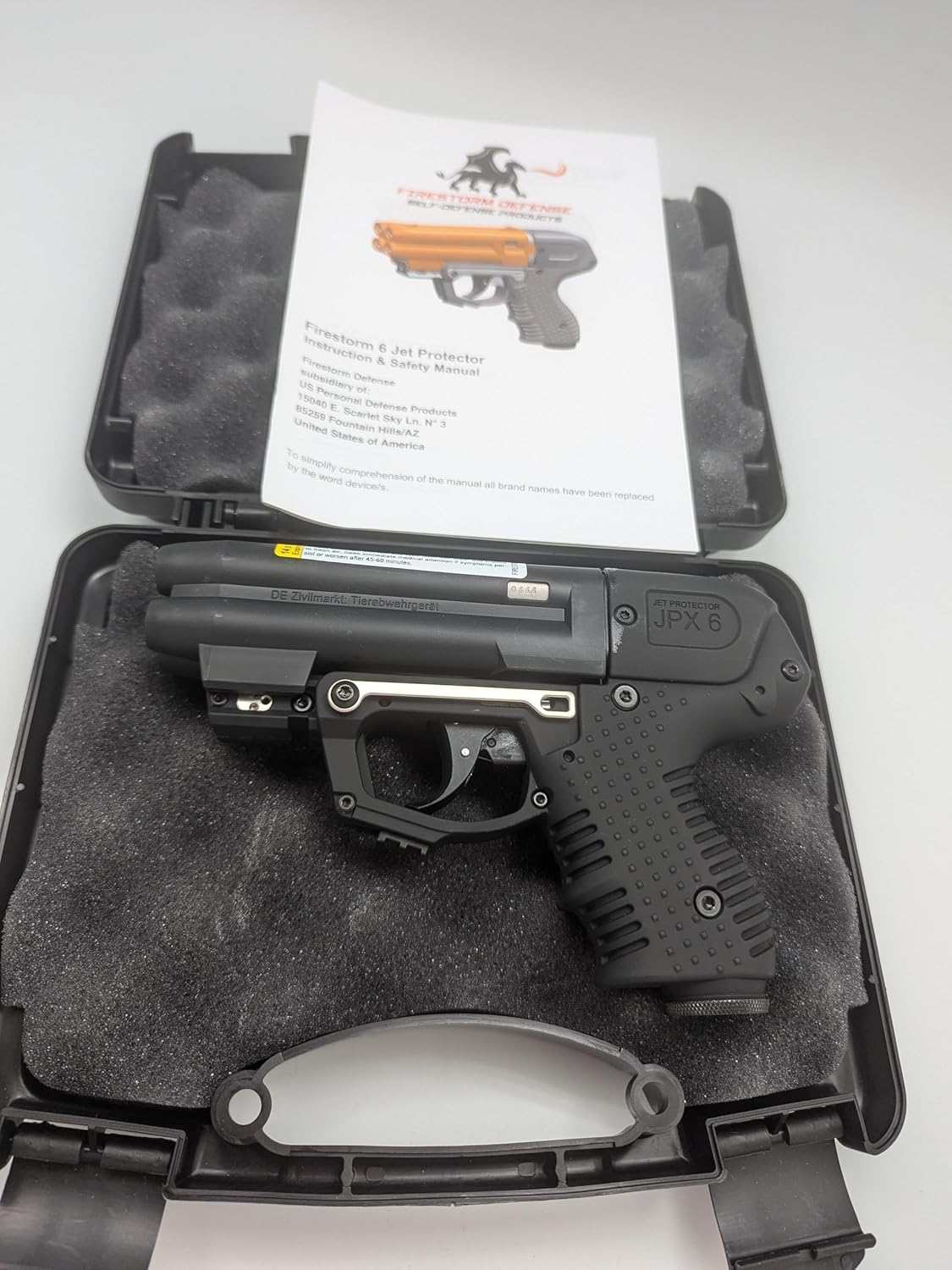 Firestorm JPX 6 Four Shot Compact Pepper Spray Gun with LED Laser