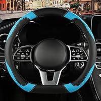 Vista 12 de Funda de cuero de microfibra en forma de D, transpirable, antideslizante, de 13.5 a 14 pulgadas, color negro