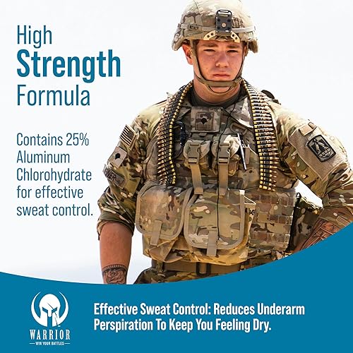 Miniatura 4 de Warrior's Nano Shield Desodorante antitranspirante  Desodorante enrollable para 48 horas de protección contra el sudor y el olor  Desodorante de