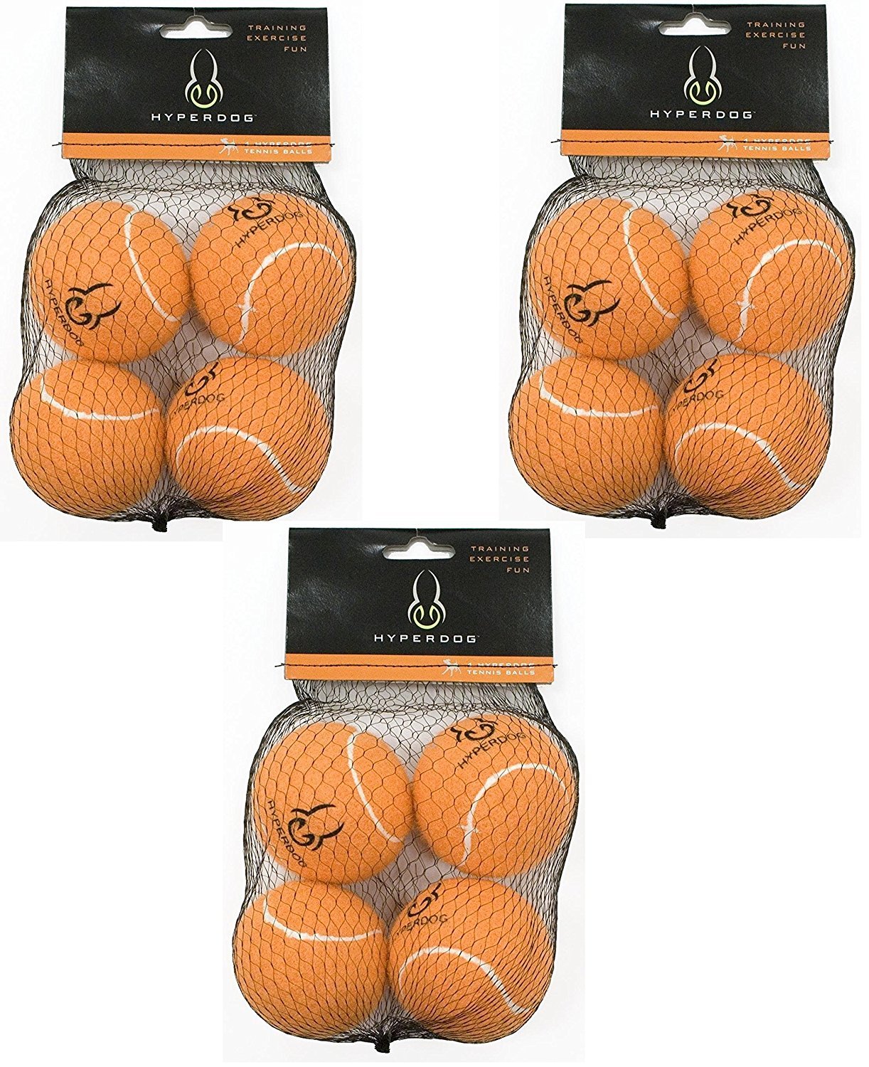 3 Pack Hyper Pet Blaze Orange Replacement Balls 4 Balls each