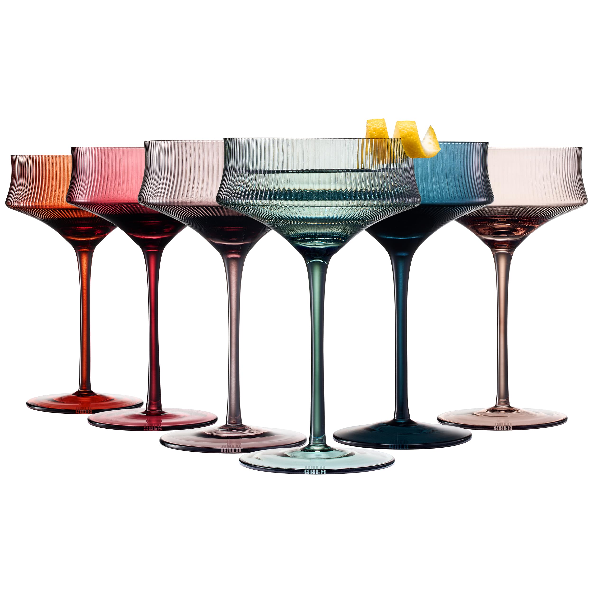 Amazon.com | Khen Colored Vintage Art Deco Coupe Glasses