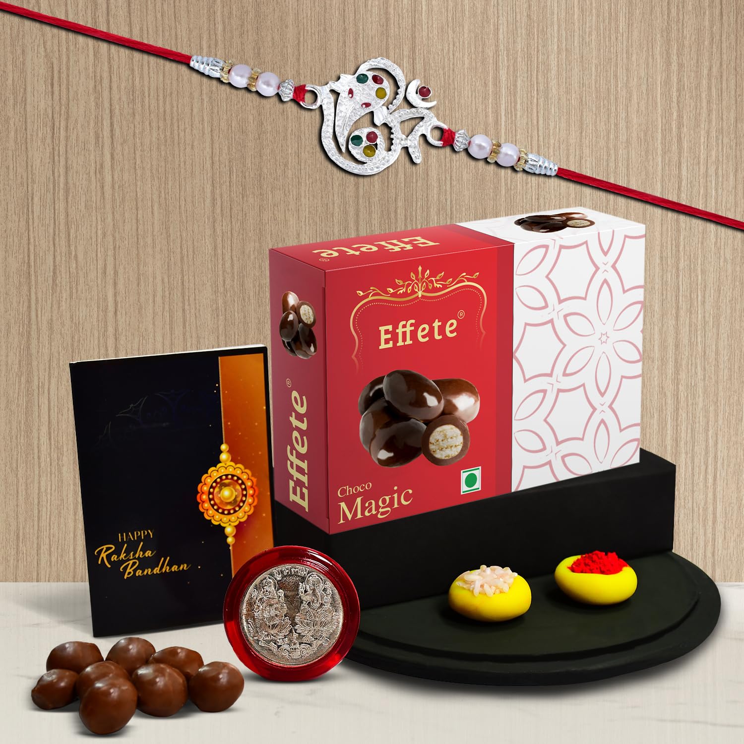 DeoDap Rakhi (K1_A8_EM32) & Chocolate Magic 32gm | Rakhi Combo with card and chocolate | chocolates gift | Rakhi & Chocolate for brother | rakhi with gift | Set of 1 Rakhi (B0CC2X9QN5) Amazon Price History, Amazon Price Tracker