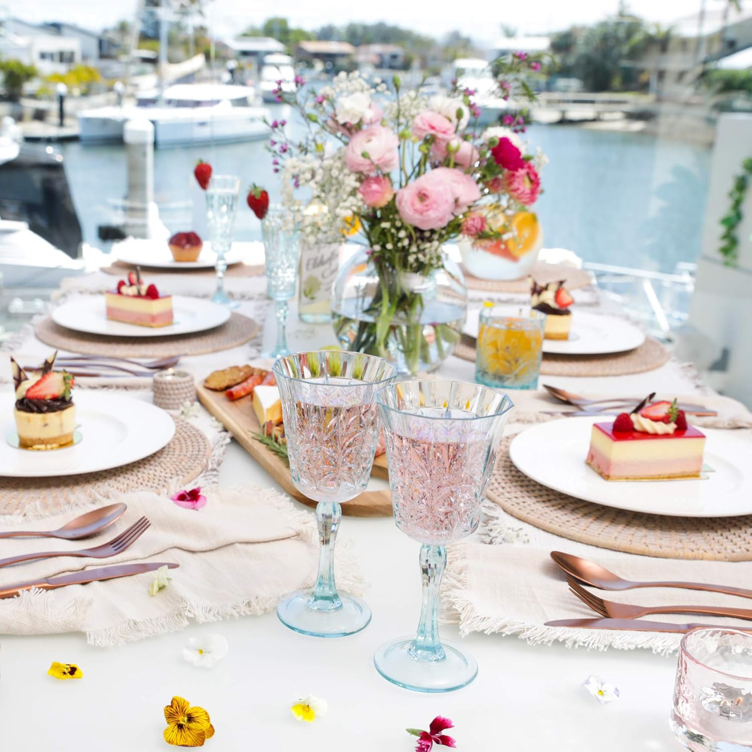 BELLAFORTE Shatterproof Tritan Wine Glass, Set of 4, 10oz - Myrtle Beach Plastic Wine Glasses - Unbreakable Wine Goblets for Indoor and Outdoor Use - BPA Free - Dishwasher Safe - Teal - Image 2