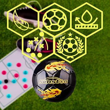Senston Football Training Ball Size 5 Official Adults Soccer Ball Futsal
