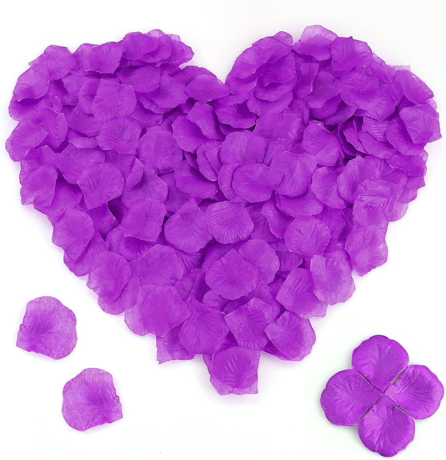 HXMJIED 1000pcs Silk Artificial Rose Petals, Purple Rose Petals, rose
