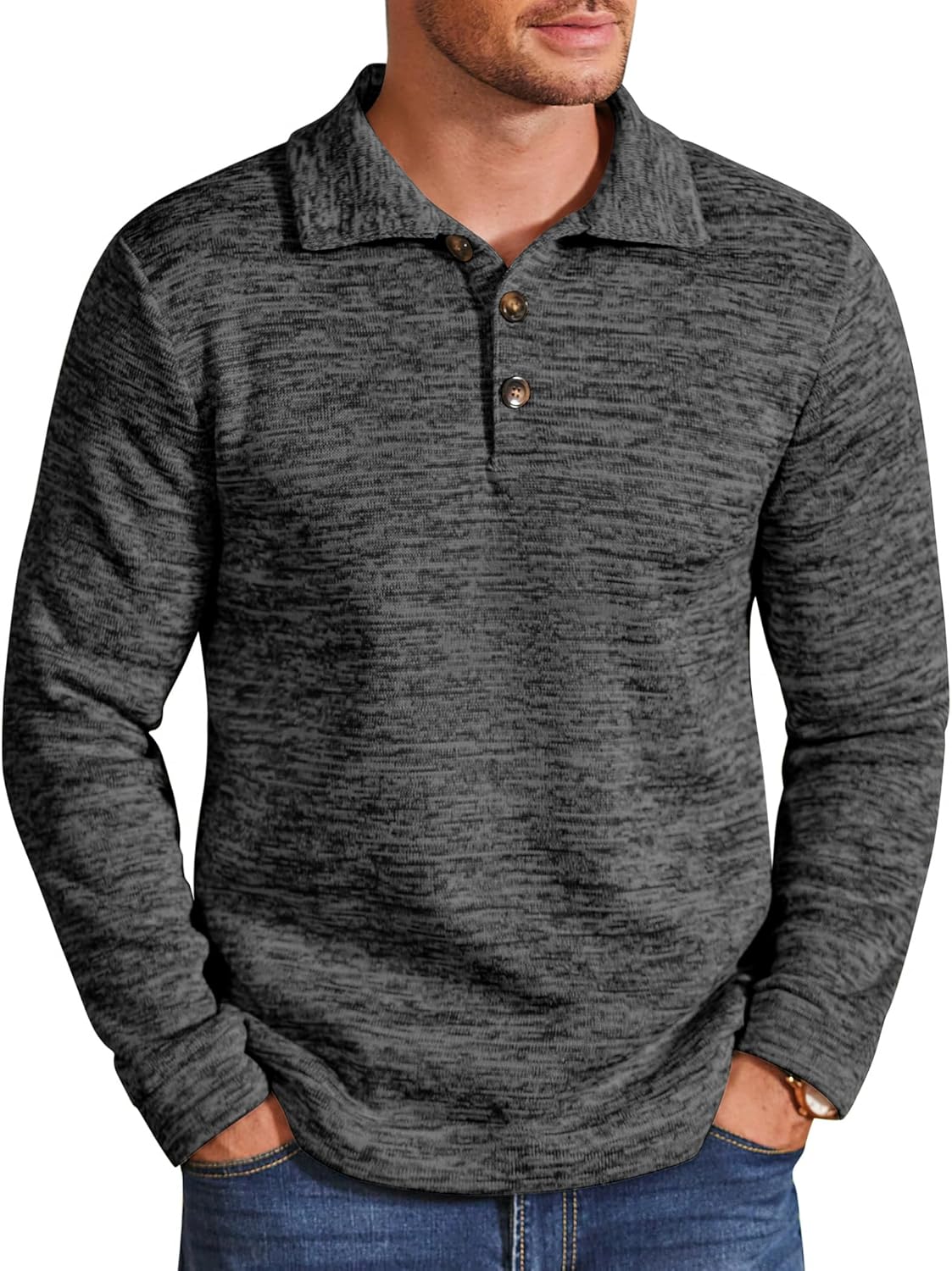 COOFANDY Men's Casual Slim Fit Pullover Sweater Knitted Thermal Sweatshirt