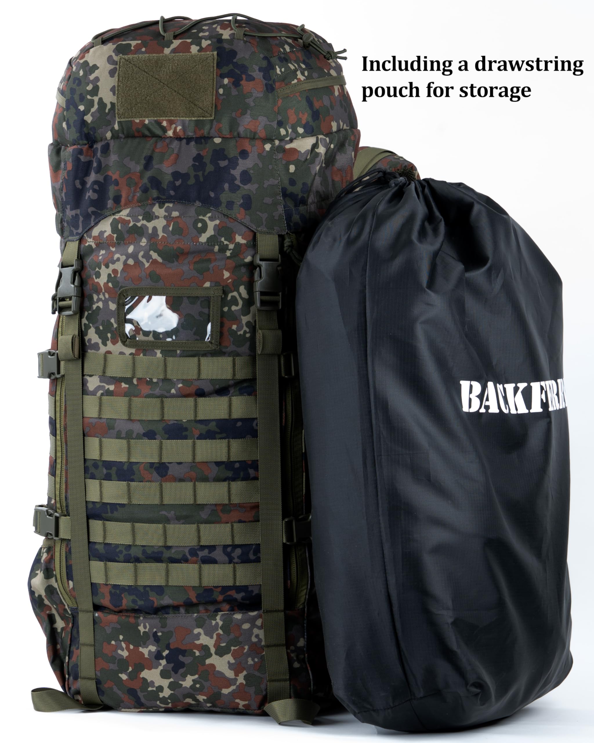 75L Taktischer Rucksack mit Innenrahmen, MOLLE und Hydrationssystem