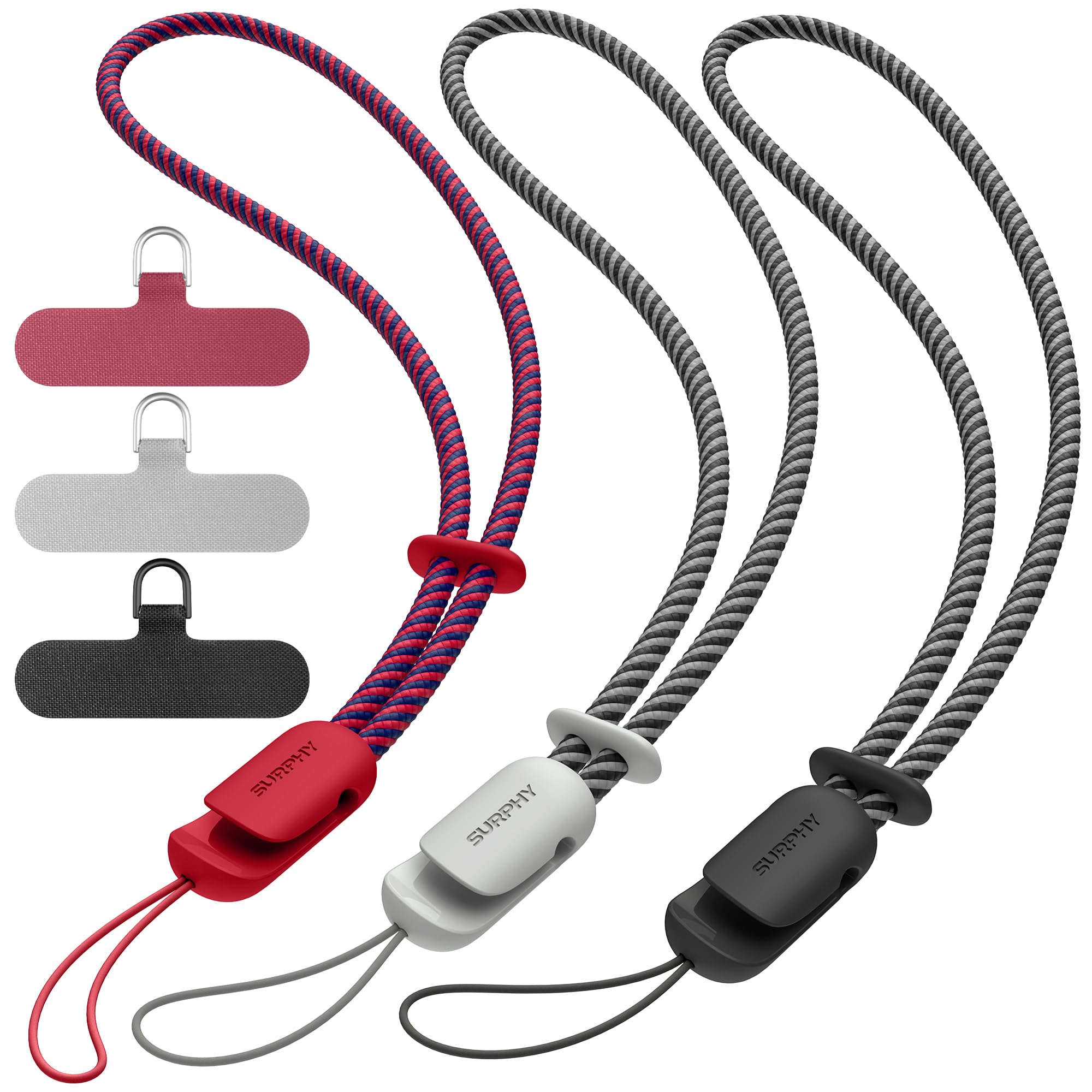 SURPHY 3 Pack Phone Lanyard with Tether Tab, Wrist Strap for Cell Phone, Keys, Camera, ID & USB Flash Drive-image-48