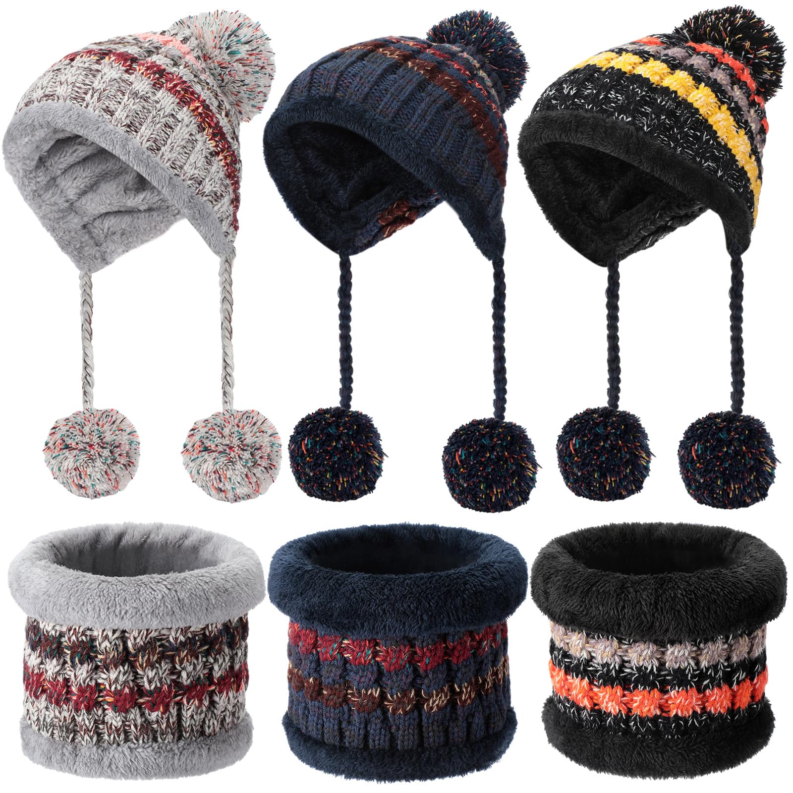 Photo 1 of 6 PCS Women Winter Beanie Hat Peruvian