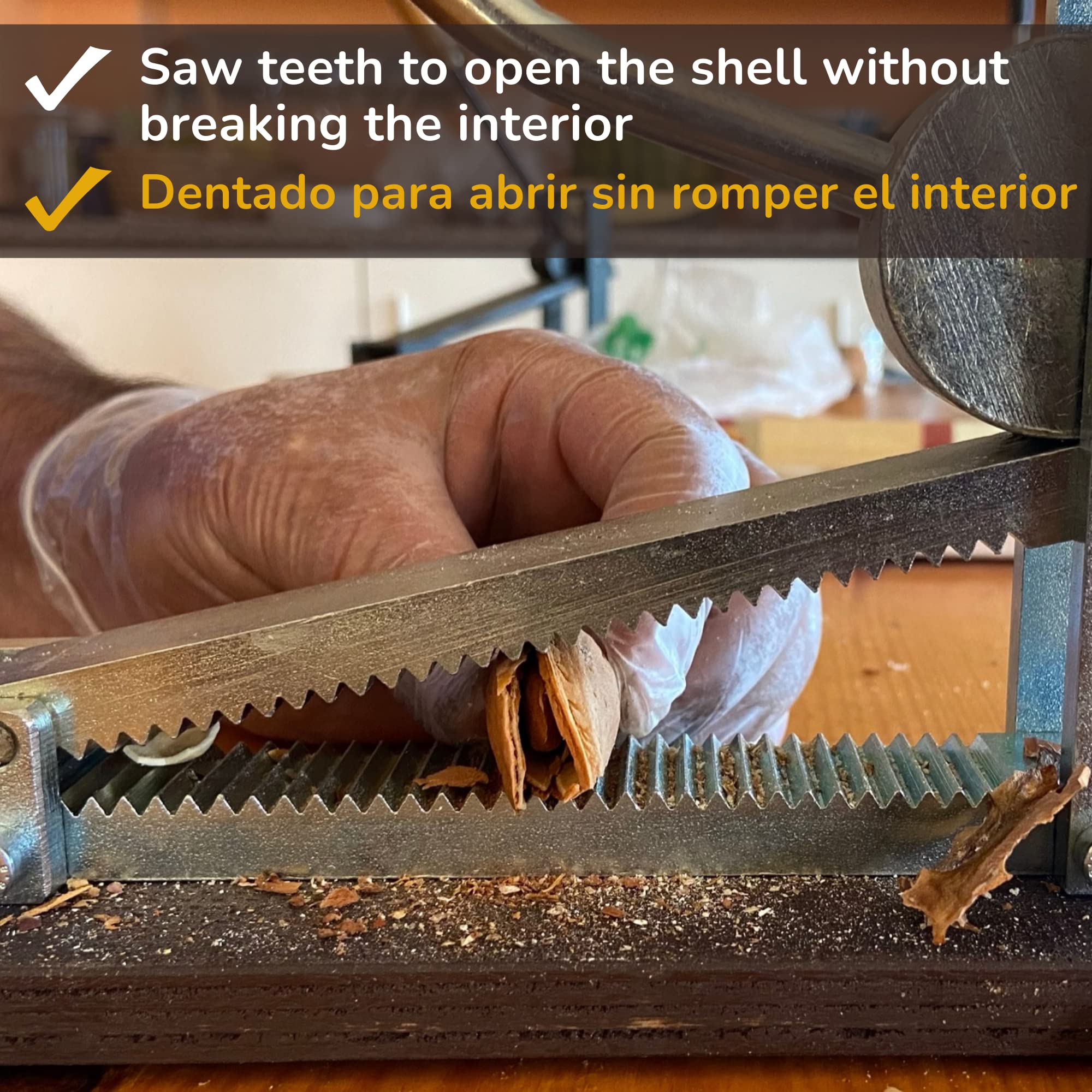 Cascador de Frutos Secos - Fabricado en Acero Máquina Partir Almendras Partidor Pelador de Nueces Avellanas Aceitunas Marisco Rápido Sin Esfuerzo