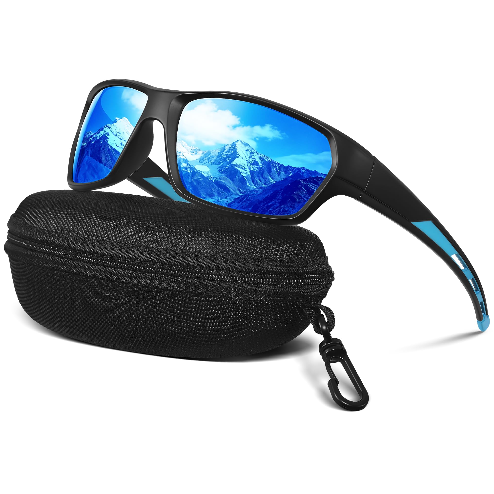 XVXV Occhiali da sole sportivi polarizzati per uomo, occhiali da sole avvolgenti con protezione UV per guida, pesca, golf