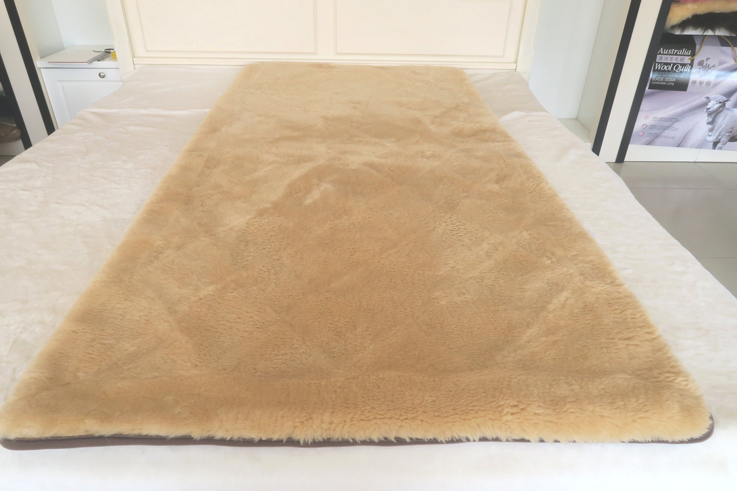 ムートンシーツフリース ベッドパッド ベージュ