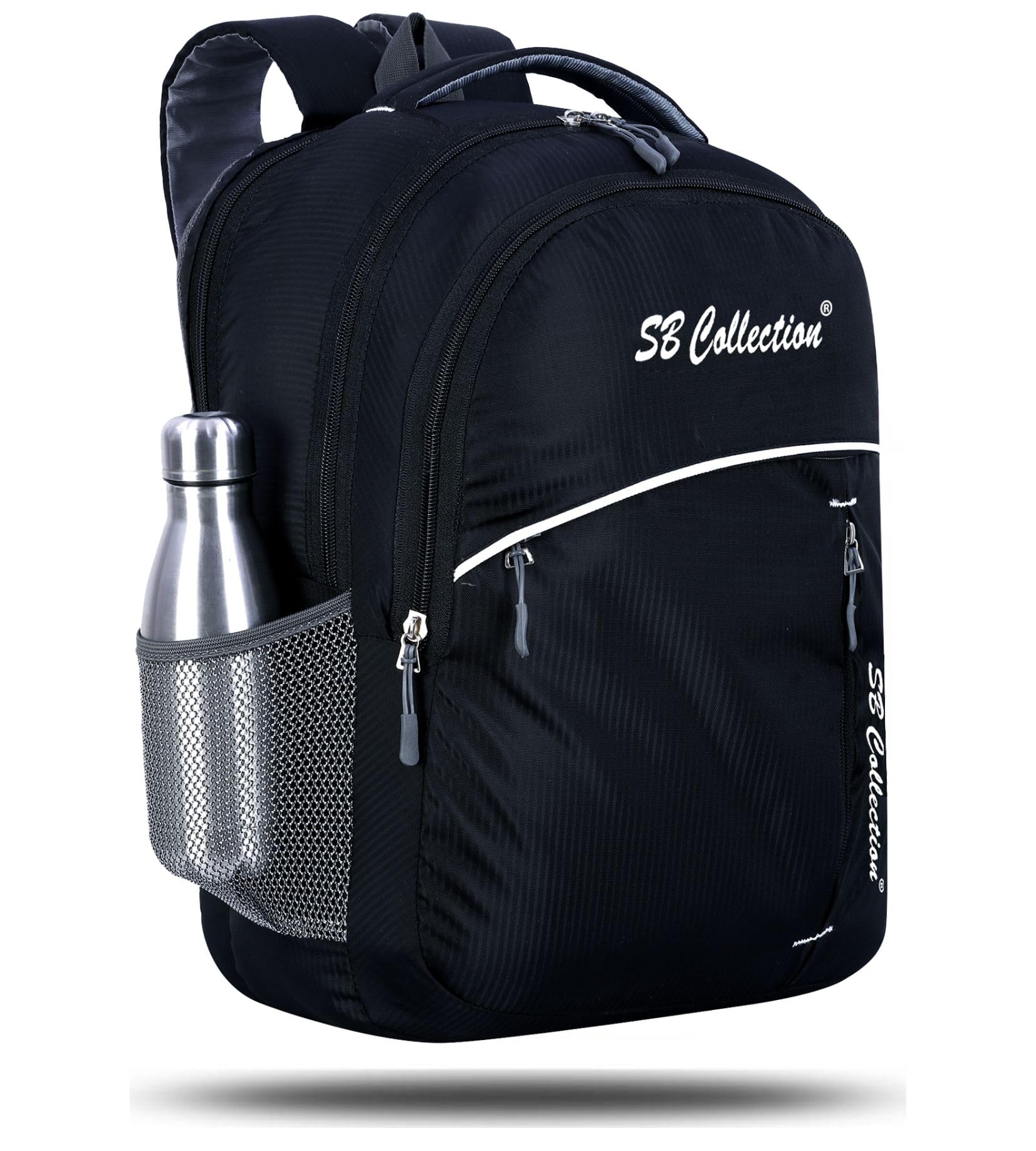 SBCOLLECTION BACKPCK Laptop Padded Back 30L Medium Size Slpash Prof Daily Commuter Office/School/College/Business/Unisex Travel_19 (Black)-image-36