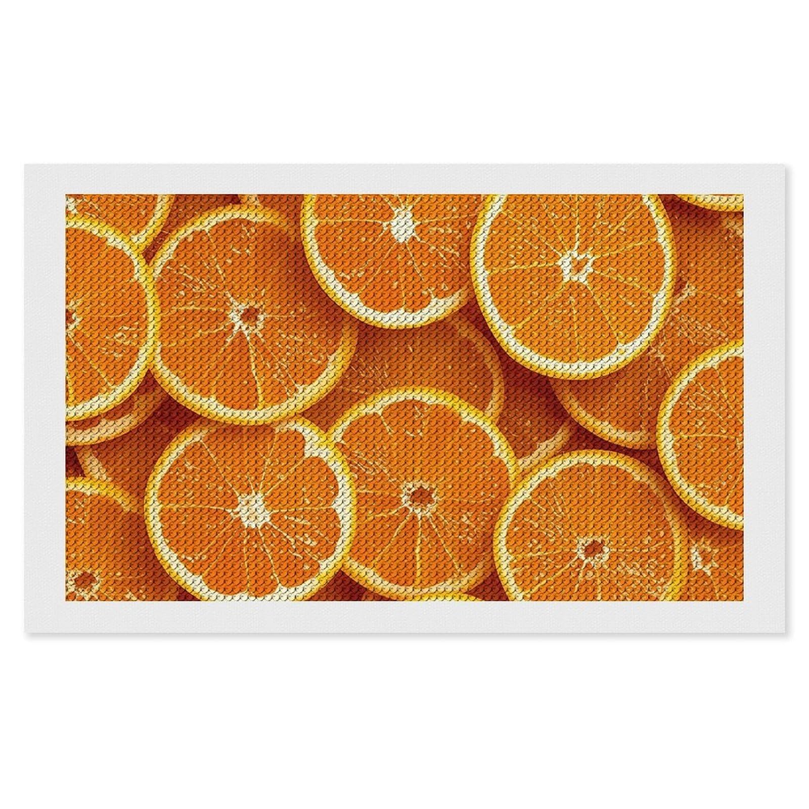 NONHAI Diamond Painting Kits for Adults - DIY Diamond Art Kits for Beginners - Full 5D Paint Drill Diamond Dots Paintings- Orange Slices Diamonds Pictures Gem Art and Craft Wall Decor 12"x20"